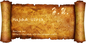 Hajduk Ulrik névjegykártya